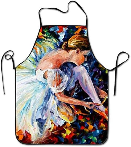 RZ GMSC Novelty Ballet Dancer Colorful Art Unisex Kitchen Chef Apron - Chef Apron For Cooking,Baking,Crafting,Gardening And BBQ