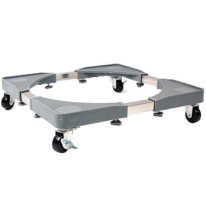 Malayas Waschmaschine Sockel mit 4 Räder Waschmaschine Roller Trolley Verstellbare Sockel für Trockner, Waschmaschine Kühlsch