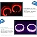 niceeshop LED Car Cup Holder Lights, (TM) 2PCS Waterproof Bottle Drink Coaster Mat Pad Built-in Light & Vibration Sensor USB Rechargeable Light for Car/SUV/Truck/Boat, 8 Colors