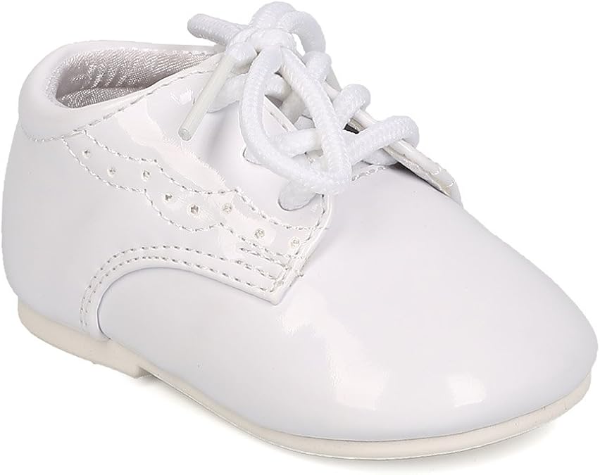 JELLY BEANS Patent Leatherette Lace Up Tuxedo