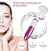 Mother's Day gift KINGDOMCARES Facial Cleansing Brush Cleansing System with Facial Brush Electric Vibrating Exfoliator Massager for Body Skin Care Blackhead Remover Clear Pores Rose