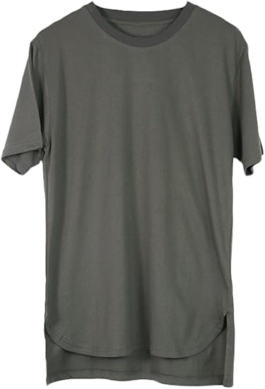 Amazon モダンミス Mordenmiss メンズ ｔシャツ カットソー ゆったり ストリート レイヤード ロング丈 半袖 オリーブ3 Xl ベスト 通販