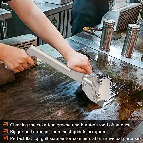 BOLEXINO Grill Scraper W/ 7 Blades and Small Slant Edge Grill Scraper