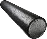Foam Roller,FitPlus Premium High Density Foam Roller - Extra Firm With 3 Year Warranty (Black 6 x 18)