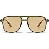 mincl Retro Double Bridges Square Men Rivets Sunglasses Fashion Women Yellow Blue Shades UV400 Sun Glasses