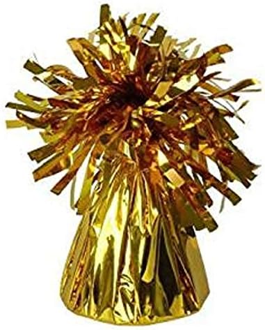 Balloon Weights 12 Pack Gold Foil, Suitable for Helium Balloons at Birthdays Parties, Events, Weddings & Celebrations