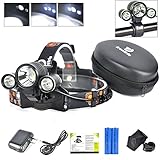 Irontria Waterproof LED Headlamp Flash Light, White