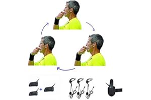 Maxquall Soccer Ref-comm Headset 3 Referees Talk Same time Football Referee Judger Arbitration Walkie Talkie Football Coach Referee Headset