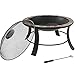 Sunnydaze 30 Inch Natural Slate Fire Pit Table with Spark Screen