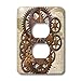 3dRose lsp_108102_6 Steam Punk Cog Wheels In Bronze 2 Plug Outlet Cover