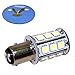 HQRP BAY15d Light Bulb Cool White 33LED SMD2835 Compatible with Aqua Signal Series 40, 41, 42,& 50 / Hella 2984 and Perko 200 Fixtures 10-30V DC Replacement