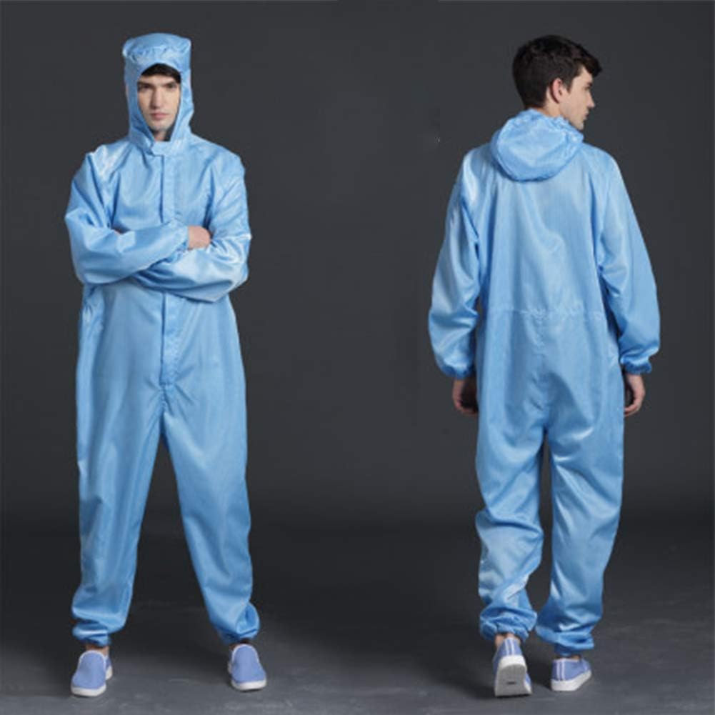 CJF Protective Clothing Universal One-Piece Dust-Free Suit - Anti-Static One-Piece Suit - Spray Paint Protective Workwear,A,2XL