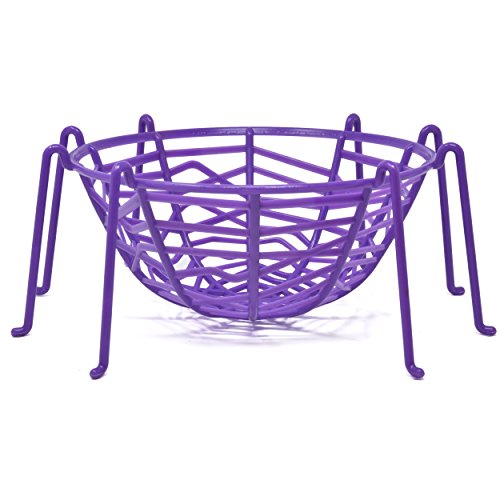 Halloween Spider Web Legs Candy Bowl Basket Party Favor Supplies Table Decorations, Set of 4 Trick or Treat Plastic Goodie Dish Holder Orange Black Purple Green by Gift Boutique