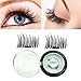 Lillypet False Magnetic Eyelashes, 3D Magnetic False Eyelashes Soft Fake Eyelashes Natural Eye | Mink Eyelashes for Natural Look | Reusable Best Fake Lashes, 1 Pair 4 Pieces
