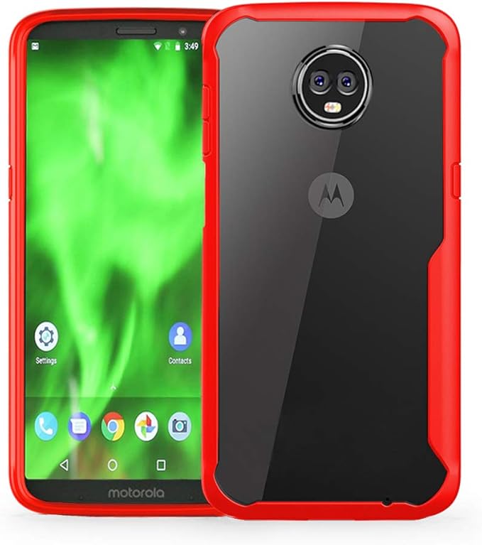Amazon Motog6 携帯電話ケース クリア モトローラ Moto G6カバー モトログg 6 G6ケース Mot Protctive 5 7インチに対応 レッド ケース カバー 通販