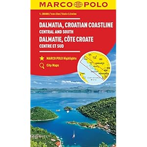 MARCO POLO Karte HR Dalmatien, Kroatische Küste 1: 200 000: Mitte und Süd: Wegenkaart 1:200 000 Landkaart – Gevouwen Kaart, 25 september 2019