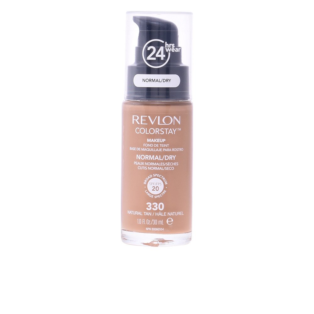 Revlon ColorStay Liquid Foundation Makeup for Normal/Dry Skin SPF 20 With Medium-Full Coverage - 30Ml|330 Natural Tan