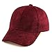 VANCOL Soft Faux Leather Suede Hat Baseball Cap (Wine Red)