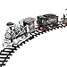Haktoys Radio Controlled Military Simulation RC Train Set, Battery Operated Ready to Play Steam Locomotive with LED Lights, and Sound (Bonus Figurine Pack Included)