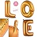 Love Balloons Diamond Ring Balloon Decorations Gold Letter Extra Large Balloon Set for Birthday Bachelorette Engagement Wedding Bridal Shower Graduation Fiesta Party Supplies SG055