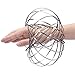 Acomon Flow Ring 2 Pack Magic Flow Ring Kinetic Spring Toy 3D Interactive Sculpture Spinner Toy Gifts for Kids Boys Girls (Silver+Rainbow)