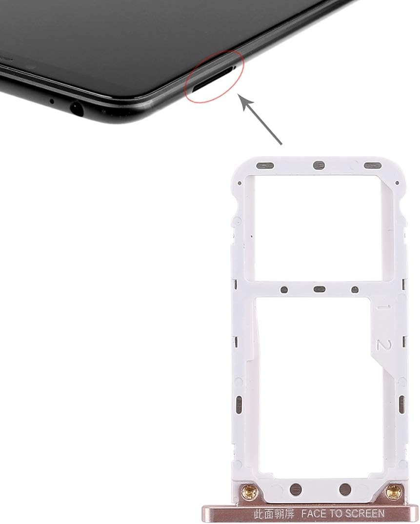 Repair Parts SIM Card Tray for Xiaomi Mi Max 3(Black) Spare Parts (Color : Gold)