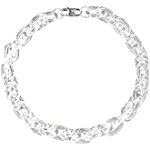 SIXAOAZZ Punk Acrylic Colorful Leopard Print Clear Chain Necklace Rainbow Thick Paper Clip Necklace for Women Men Gift Hip Hop Geometric Bar Jewelry