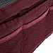 Multi-Function Women Handbag Organizer Wine Red Multi-Pocket Travel Cosmetic Insert Organizer Purse Large Liner Tidy Bag by SamGreatWorld
