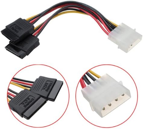 4 Pin IDE Molex To ATA SATA Y Splitter Hard Drive Power Adapter Cable.