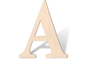 COOWAYZE Large Wooden Letters 17 inch Big Wood Letter A for Wall Decor, Unfinished Blank Giant Wooden Alphabet Letters for Crafts, Birthday, Parties, Rustic Wedding, Christmas Home Decoration, Baby Shower