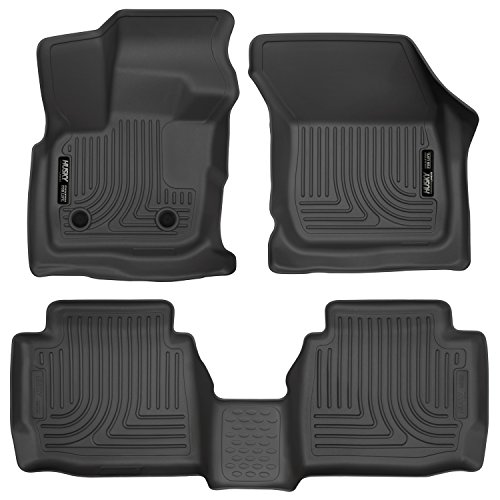 Husky Liners Weatherbeater Fußmatten, passend für Ford Fusion/Lincoln MKZ 2017–2020, vorne und 2. Reihe, 3-teilig, Schwarz – 98791