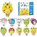 Here Fashion Pack of 12 Sticker Paper Plate Art Kit for Kids Toddler Crafts Art Toys - Transform Simple Paper Plates into Friendly Animals, Perfect for Craft Parties, Groups and The Classroom