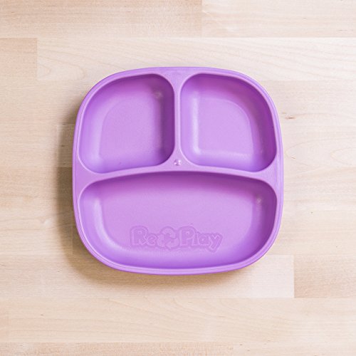 image for Re-Play Made in USA 3pk Divided Plates with Deep Sides for Easy Baby, 