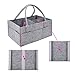 Handy Baby Diaper Basket Nursery Portable Travel Organizer Tote Bag, Grey