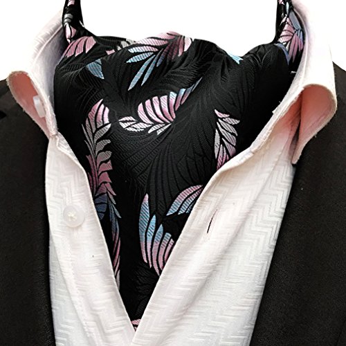 Men's Exquisite Pailey 4Pcs Cravat Ascot Suit Tie Necktie Pocket Square Set of 4