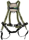 Miller DuraFlex Ultra Stretchable Full Body Safety Harness with Quick-Connect Buckles and Comfort-Touch Back D-Ring Pad, Universal Size-Large/XL, 400 lb. Capacity (E650QC/UGN)