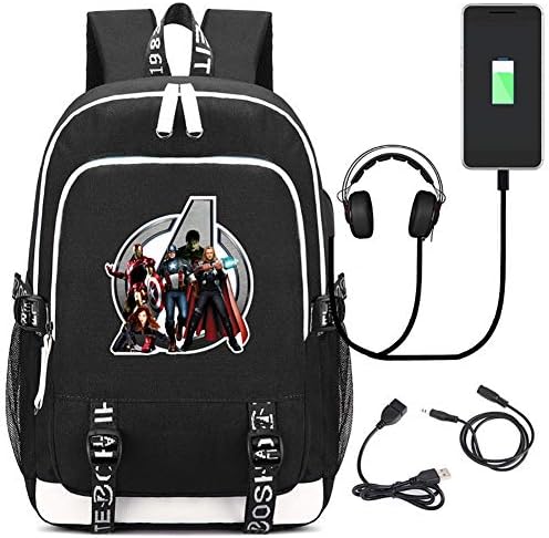 XLST Business Laptop Backpack Unisex Avengers Backpack USB Charging Port School School Bags