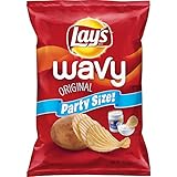 Lay's Potato Chips, Party Size Wavy Original, 15.75 Ounce