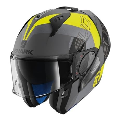 Shark Casque moto EVO-ONE 2 SLASHER MAT AKB L Anthracite//Bleu