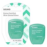Amazon Brand - Solimo Extra Comfort Mint Dental Floss, 40 M (Pack of 6)