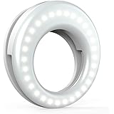 QIAYA Selfie Light Ring Lights LED Circle Light Cell Phone Laptop Camera Photography Video Lighting Clip On Rechargeable