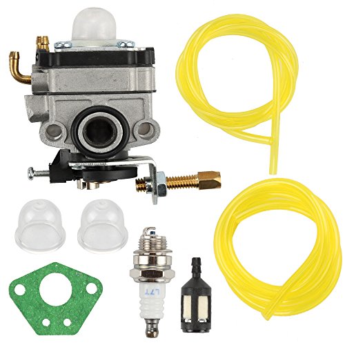 Anzac Carburetor with spark plug fuel filter Primer Bulb Fuel Line Gasket for Troy-Bilt TB26TB TB475SS TB525CS TB146EC TB590BC TBE515 TB575SS Gas Trimmer