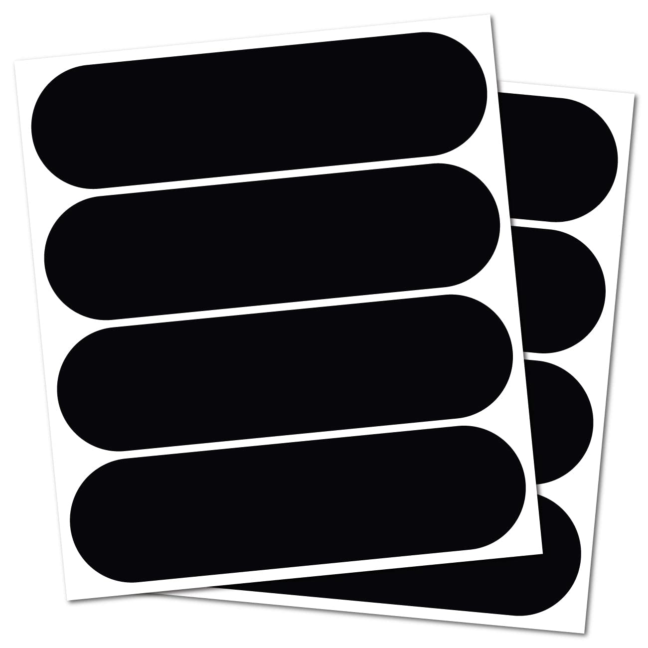 B REFLECTIVE Éco STANDARD, (2 Pack) 4 retro reflective stickers kit, Night high visibility safety, Adhesive for Motorbike Helmet/Scooter/Bike/Stroller/Buggy/Toys, 8,5 x 2,3 cm, Black