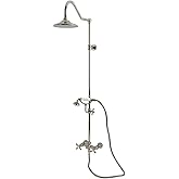 Kingston Brass CCK3666AX Kingston Wall Mount Rain Drop Shower System, Polished Nickel