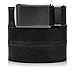 SlideBelts Top Grain Leather Ratchet Belt (Black with Gunmetal Buckle, Up to 48