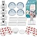 Baby Safety Magnetic Cabinet Lock Kit w/ Corner Guard: Child Security is Now Easy! 4 Babyproof No Drill Locks for Kitchen & Bedroom Cabinets, Drawers & Doors. Toddler Proofing Tool For Drawer & Door