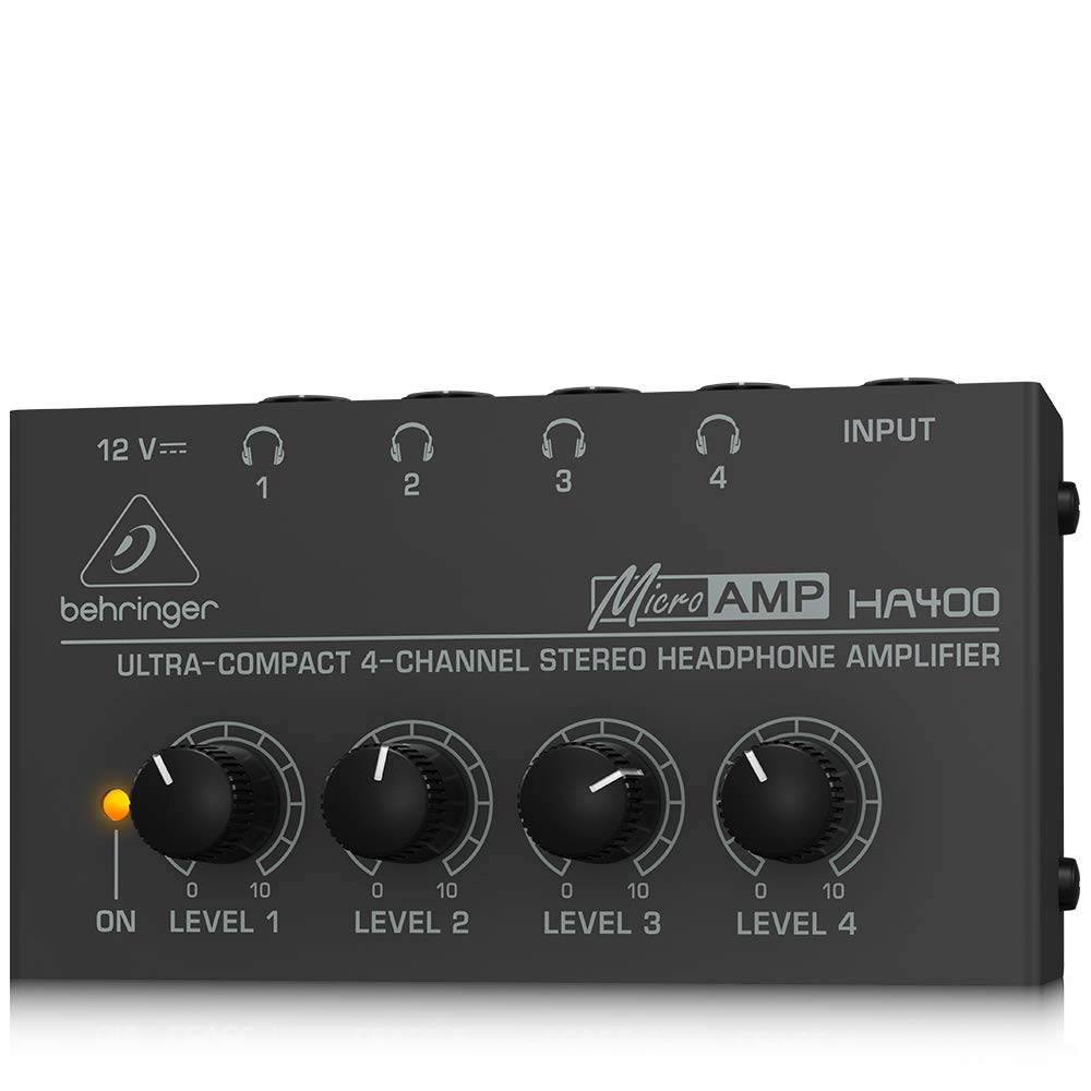 Behringer HA400 Microamp 4 Channel Stereo Headphone Amplifier- Buy Online  in Guam at guam.desertcart.com. ProductId : 47977351.