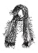 Cindy and Wendy Lightweight Soft Leaf Lace Fringes Scarf shawl wrap for Women,Black Grey,One Size