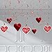 JOYIN 27 Pieces Valentines Day Decoration Kit with 1 Heart Shaped Garland, 2 Tissue Fans, Tissue Poms, 6 Heart String, 8 Double Swirls and Other Pieces