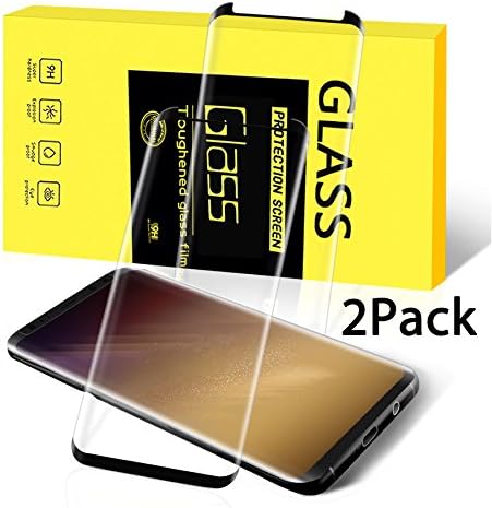 Lupaava Screen Protector for Galaxy S8, <2pack> Tempered Glass, Crystal Clear, 9H Hardness, 3D Touch Compatible, Glass Screen Protector (S8 / 2Pack)